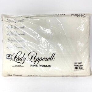 Vintage Lady Pepperell One Sheet Double Bed 81" x 108" Fine Muslin 100% Cotton